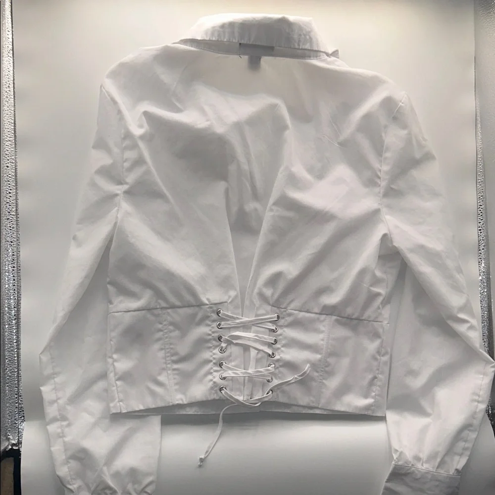 J for Justify Crisp White Button-Down Shirt - Picture 5 of 13